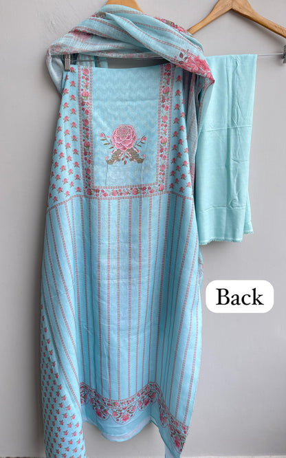 Cambrick Cotton Unstitched Ladies Suit RC-18444 (a) – view 4