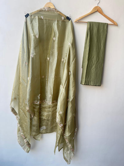 Shimmer glass silk unstitched ladies suit Rc19336 (a)