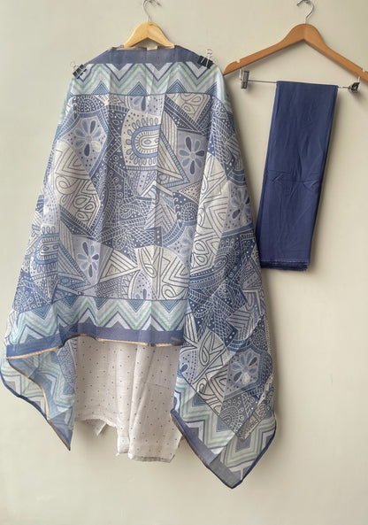 Linen printed unstitched ladies suit Rc19029