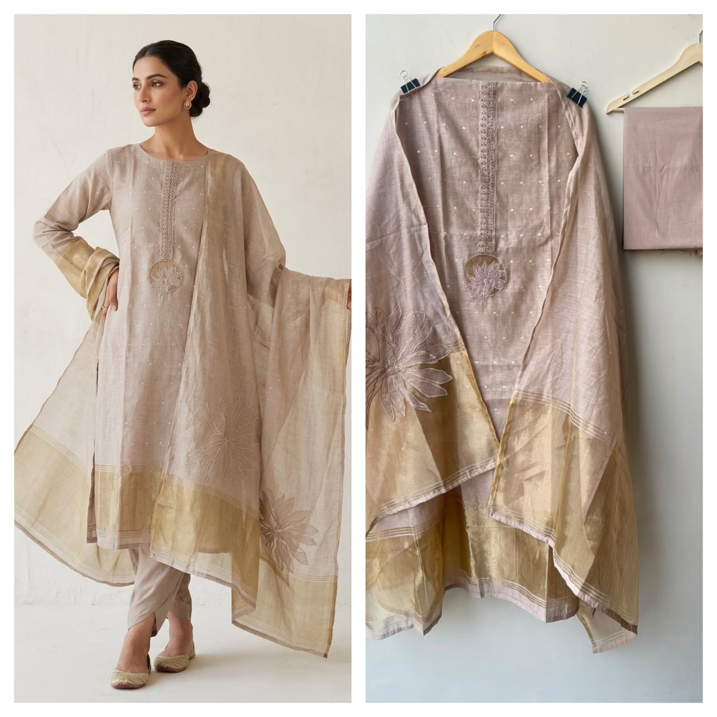 Banarasi mul chanderi ladies unstitched suit Rc19046 (b)