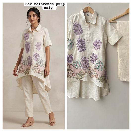 Self cotton stitched ladies coord set Rc19189
