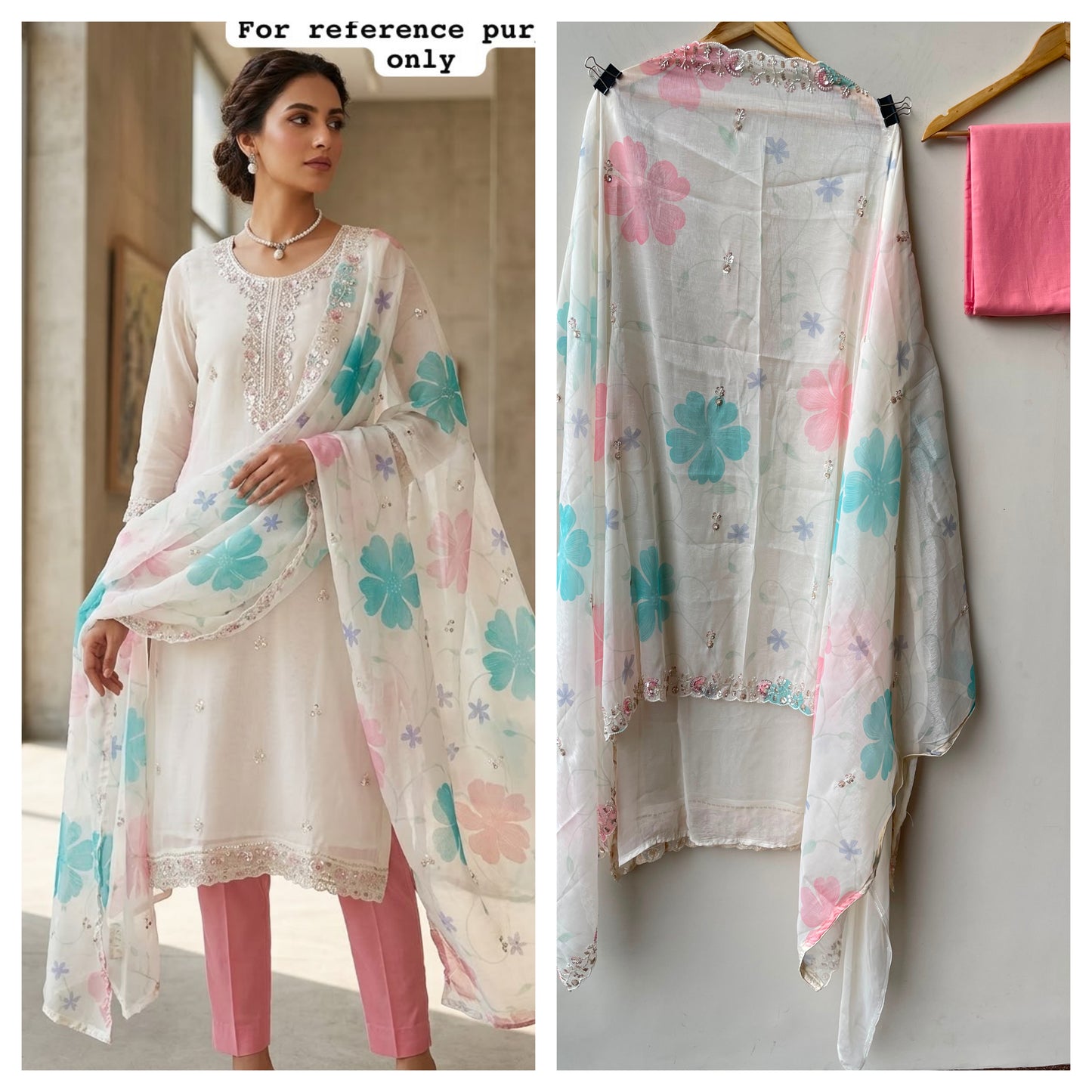 Soft organza unstitched ladies suit Rc19138 (b)