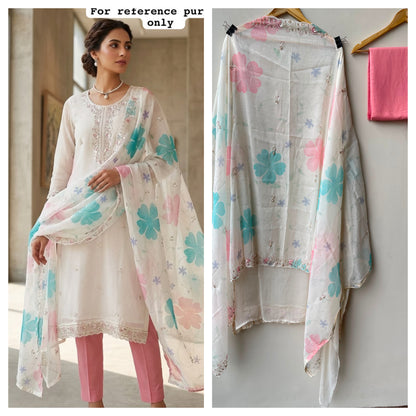 Soft organza unstitched ladies suit Rc19138 (b)