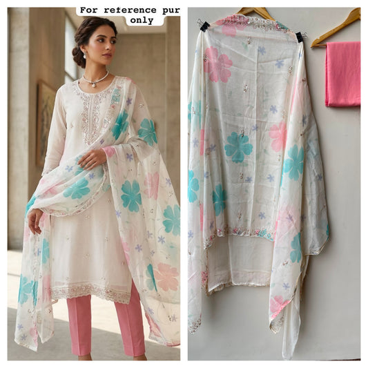 Soft organza unstitched ladies suit Rc19138 (b)