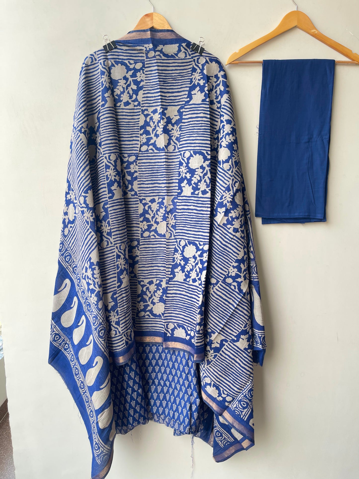 Maheshwari cotton chanderi printed unstitched ladies suit Rc19284 (a)