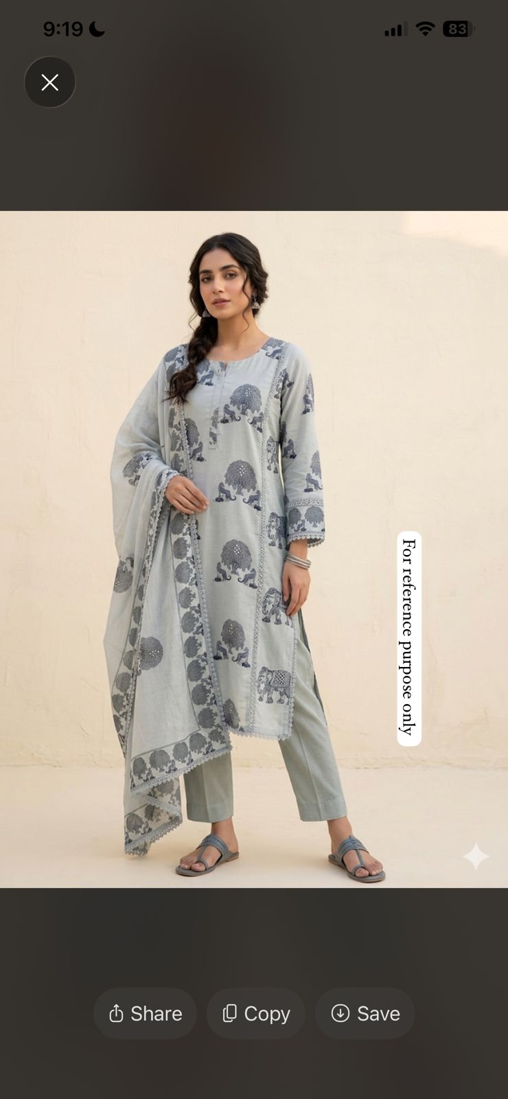 Muslin printed unstitched salwar suit with sequin resham work and crochet lace – RoyalChicByPriti