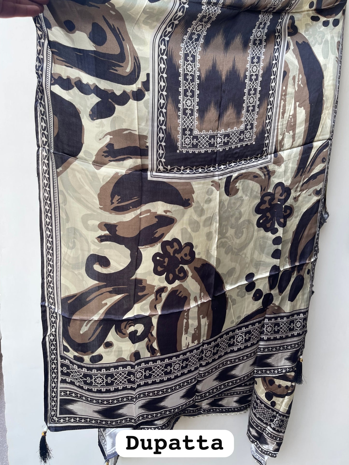 Gajji satin silk printed ladies unstitched suit Rc19307