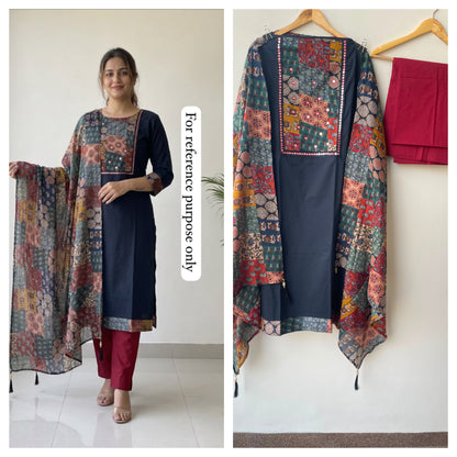 Cotton unstitched ladies suit Rc18959