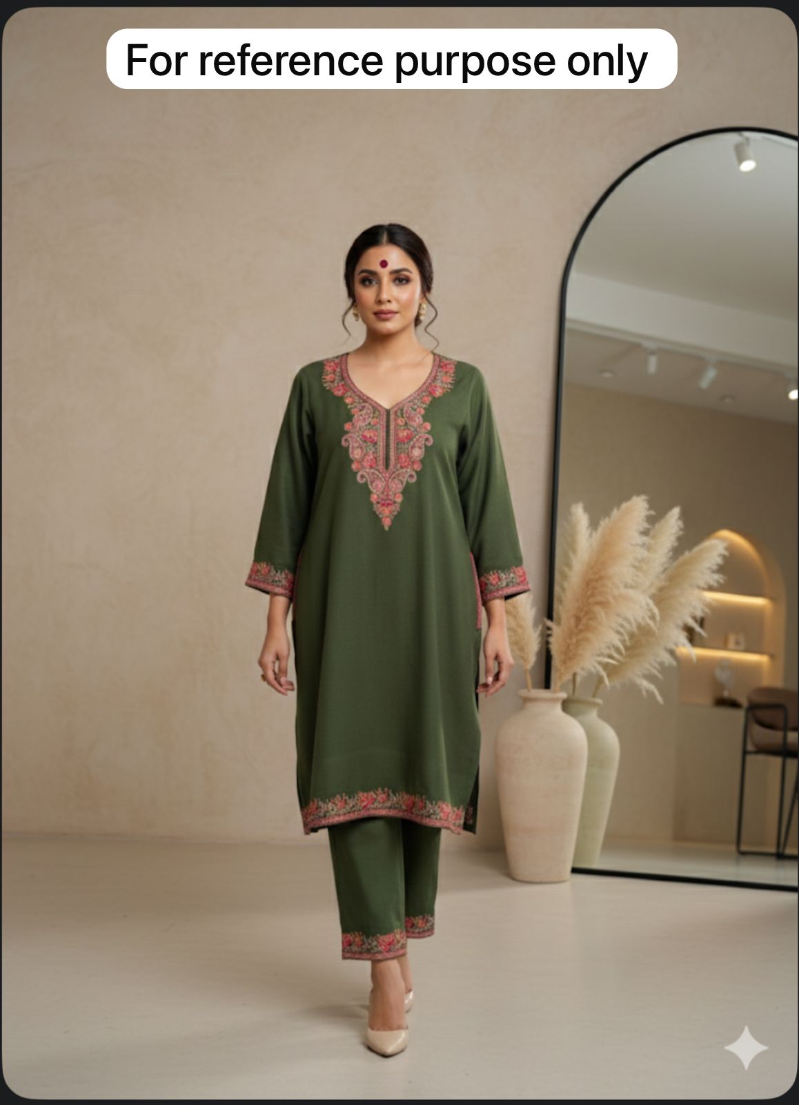 Kashmiri pheron readymade ladies coord set Rc18271 (b)