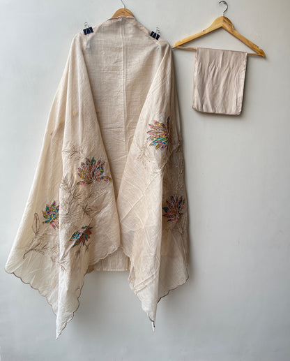 Fine mul chanderi unstitched ladies suit Rc19174