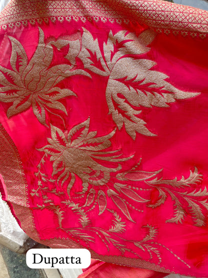 Banarasi silk unstitched ladies suit Rc17858 (b)