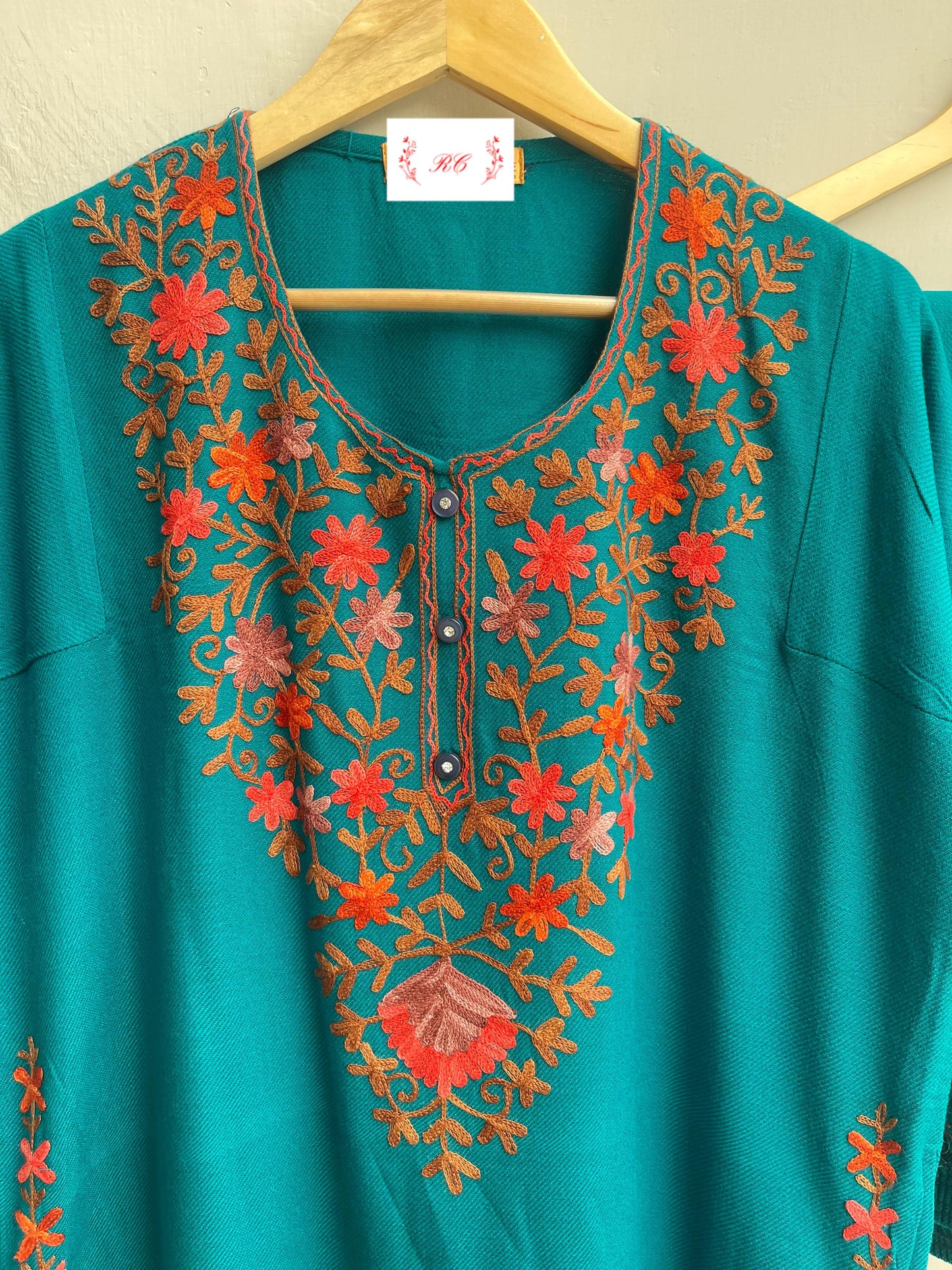 Kashmiri pheron readymade ladies coord set Rc18296