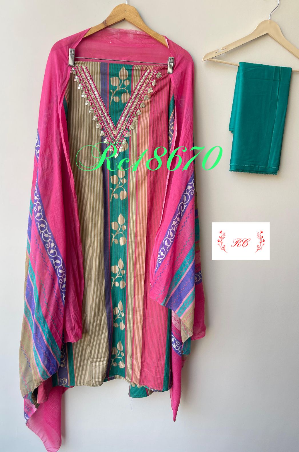 Cotton Printed Unstitched Ladies Suit RC18670 – view 2