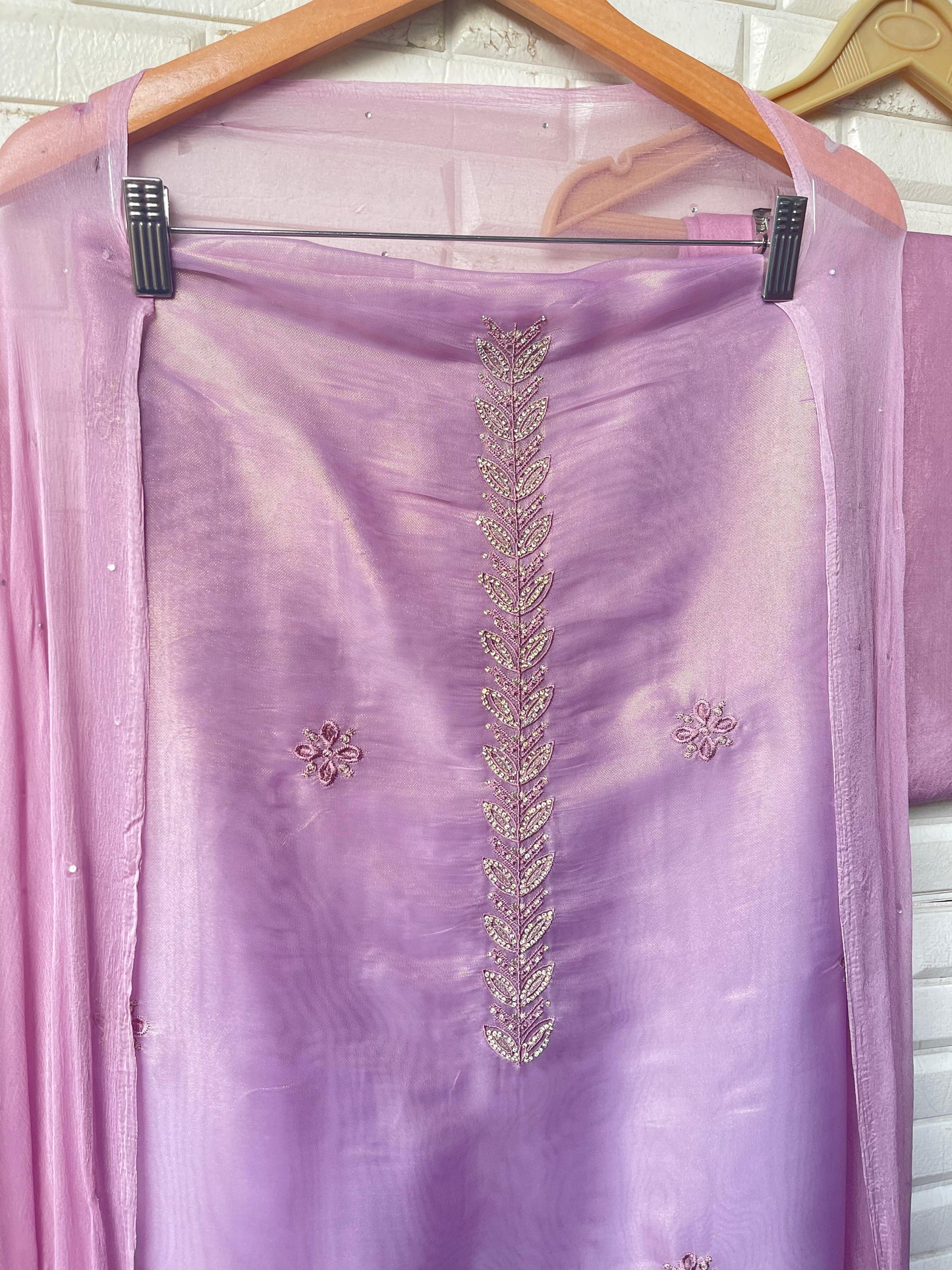 Shimmer paper silk unstitched ladies suit Rc17703(a)