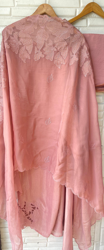 Shimmer silk unstitched ladies suit (a)