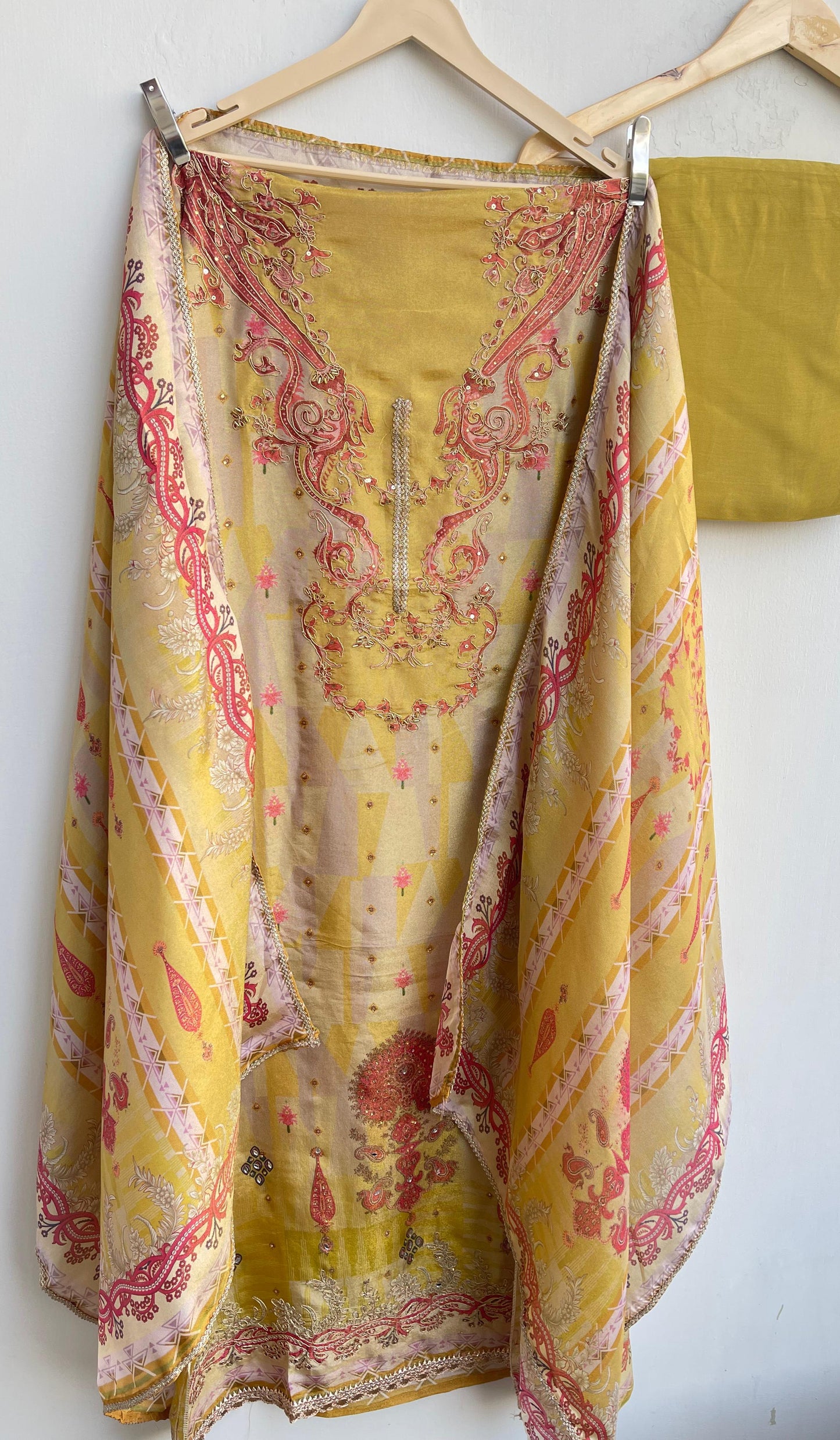 Shimmer silk unstitched ladies suit Rc17879 (b)