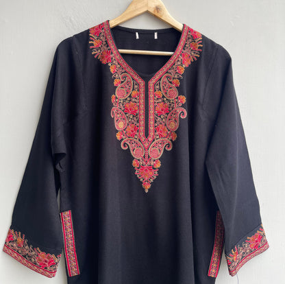 Kashmiri woolen pheron ready coord set Rc18250