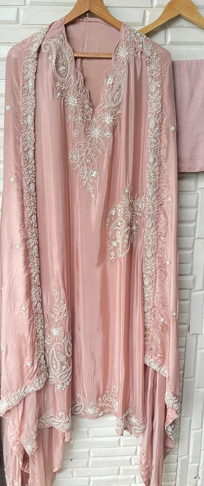 Muslin silk unstitched ladies suit Rc17620
