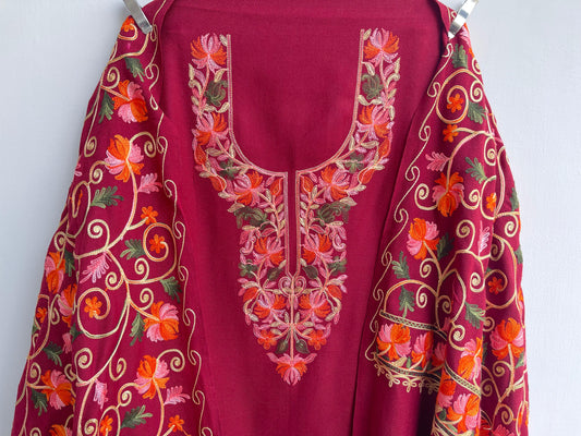 Pashmina woolen unstitched ladies suit Rc17883 (c)