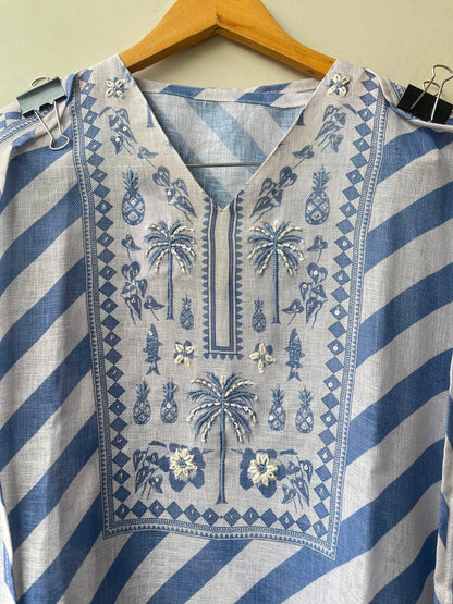 Linen printed unstitched ladies suit Rc19078