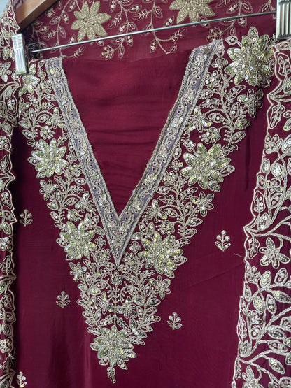 Organza crepe unstitched ladies suit Rc17744 (a)