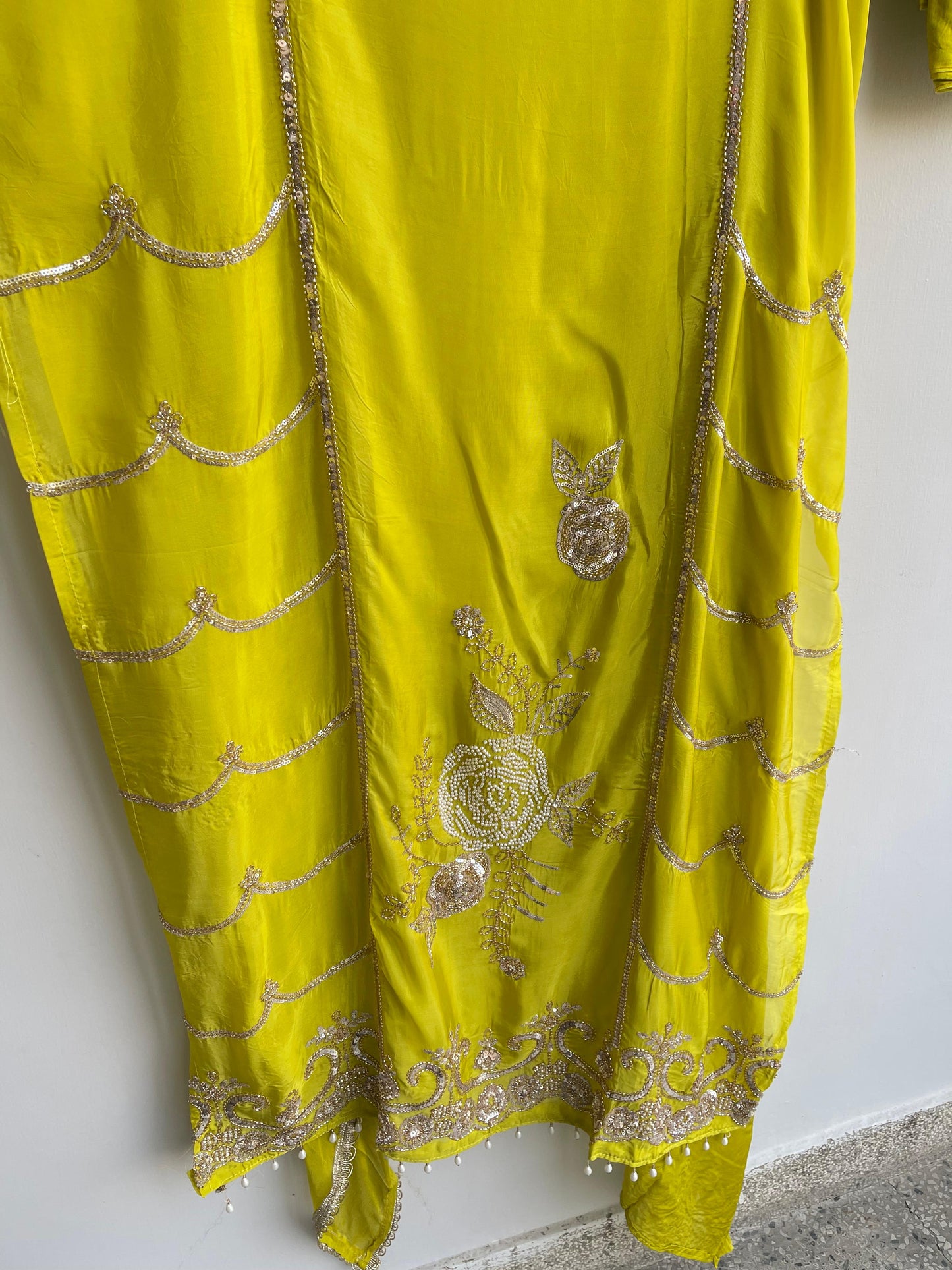 Satin crepe unstitched ladies suit Rc18393 (d)