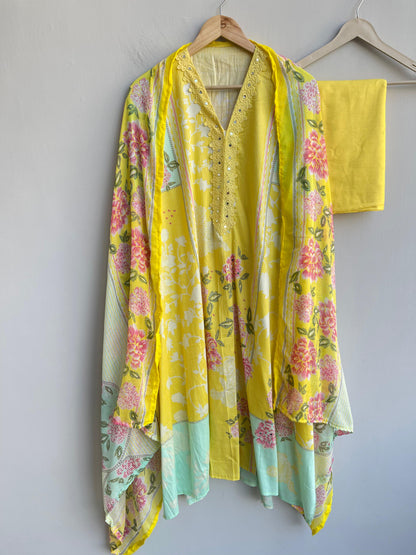 Cotton printed unstitched ladies suit Rc18377