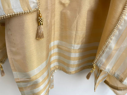 Chanderi silk unstitched ladies suit Rc18440