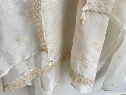 Shimmer organza unstitched ladies suit Rc18439