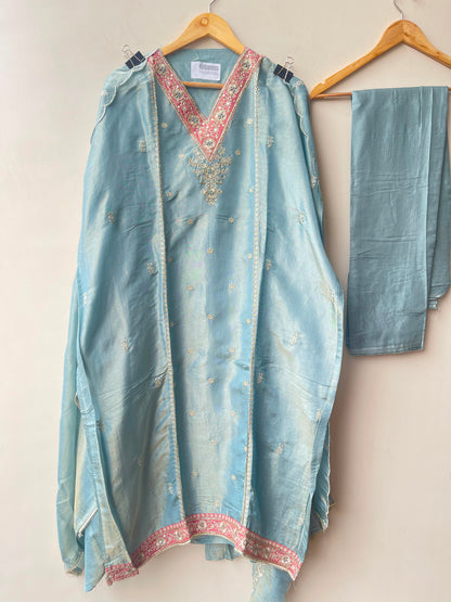 Banarasi shimmer silk ladies unstitched suit Rc19123