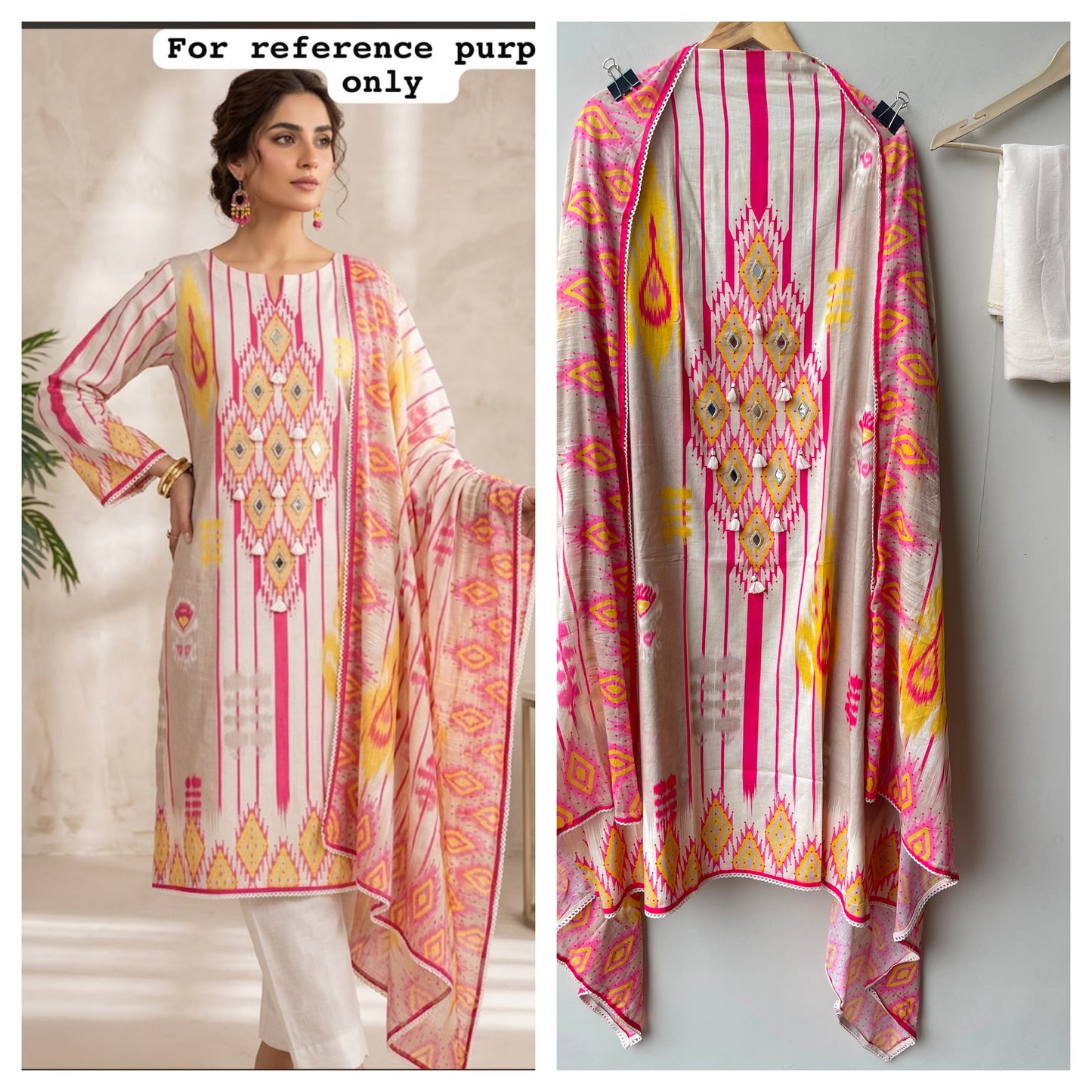 Pure cotton printed ladies unstitched suit Rc19064