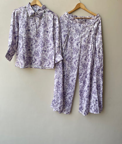 Muslin cotton printed ladies stitched coord set Rc19106