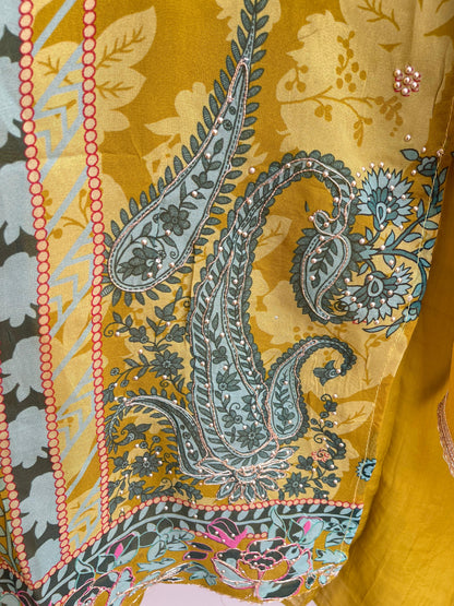 Organza unstitched ladies suit Rc17909