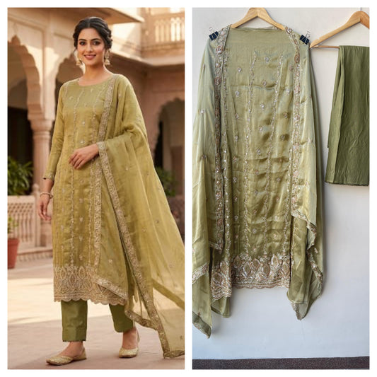Shimmer glass silk unstitched ladies suit Rc19336 (a)