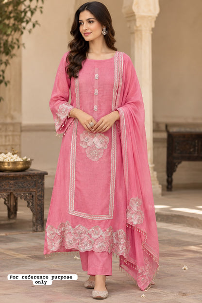 Two Stunning Options ladies Shimmer Organza Silk Unstitched Suit Sets