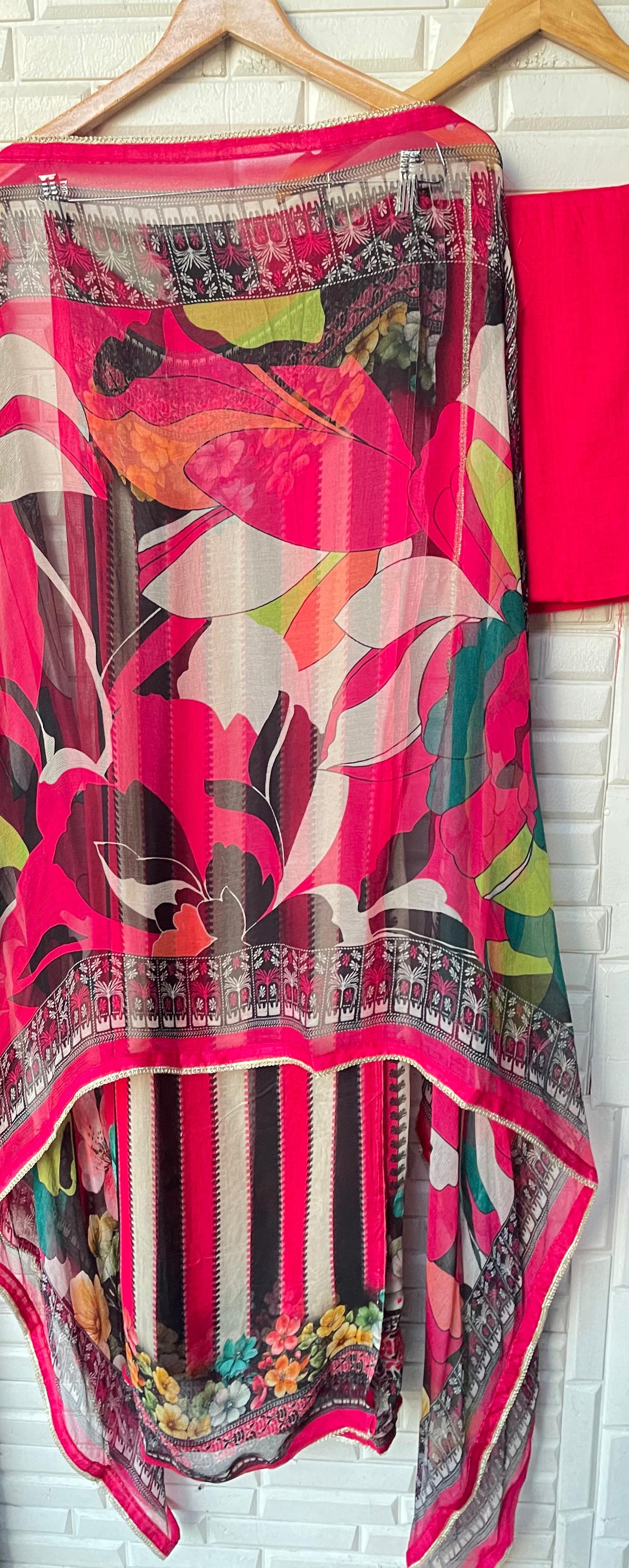 Muslin burberry printed unstitched ladies suit Rc17591