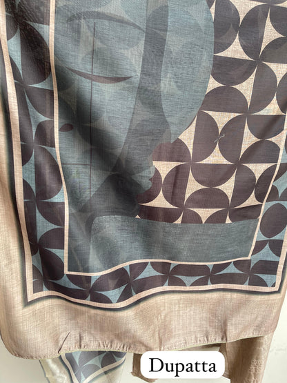 Khadi silk unstitched ladies suit Rc18328