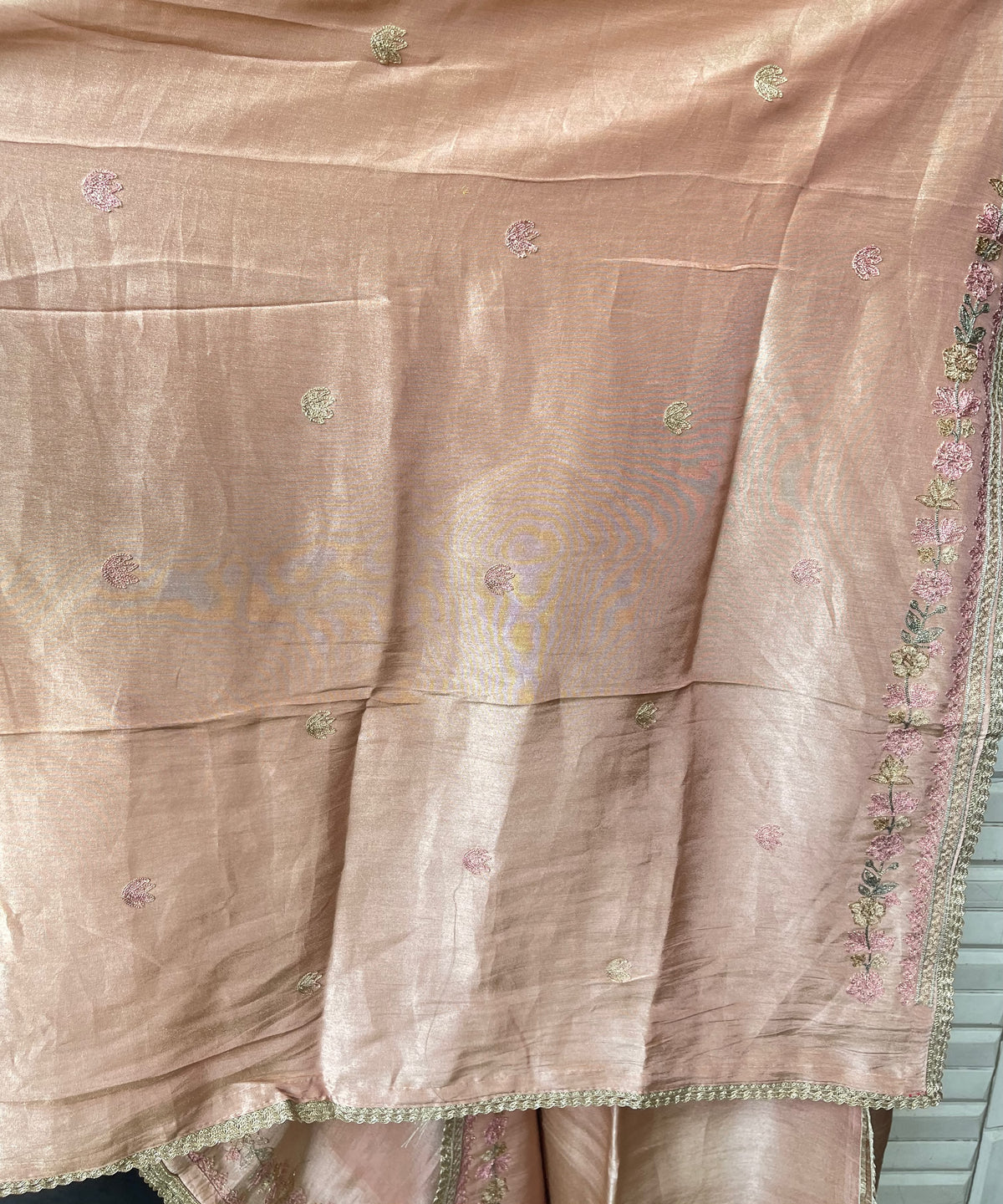 Premium Shimmer Silk Designer 3 pcs Unstitched Suit Set