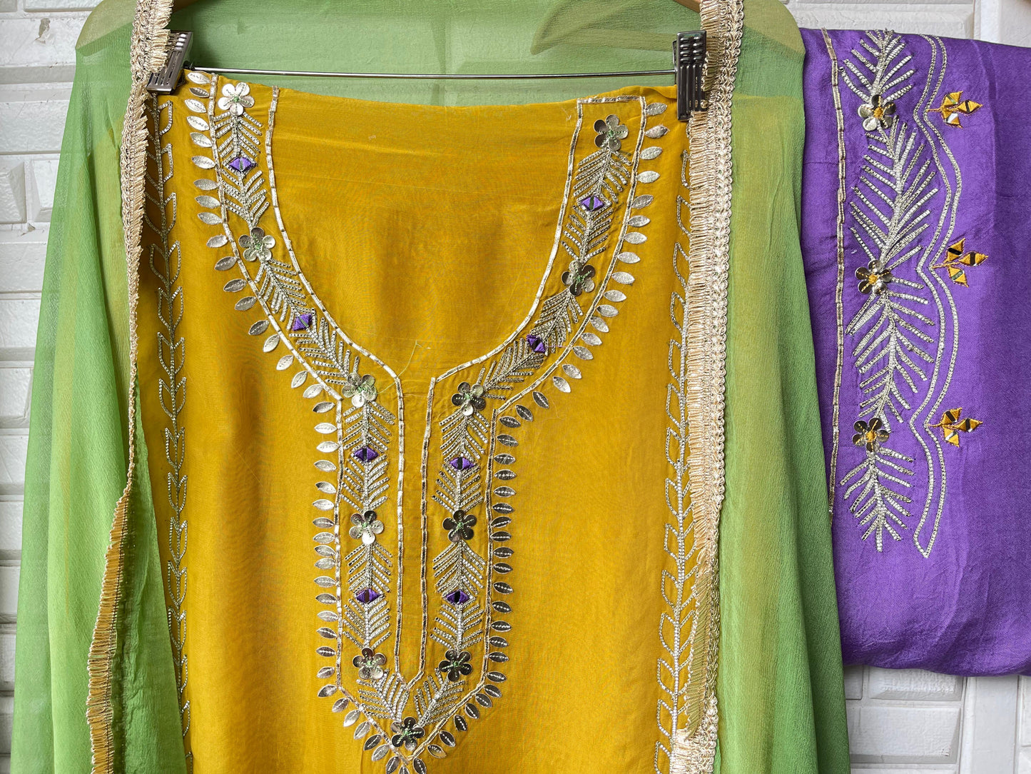 Organza unstitched ladies suit Rc17494