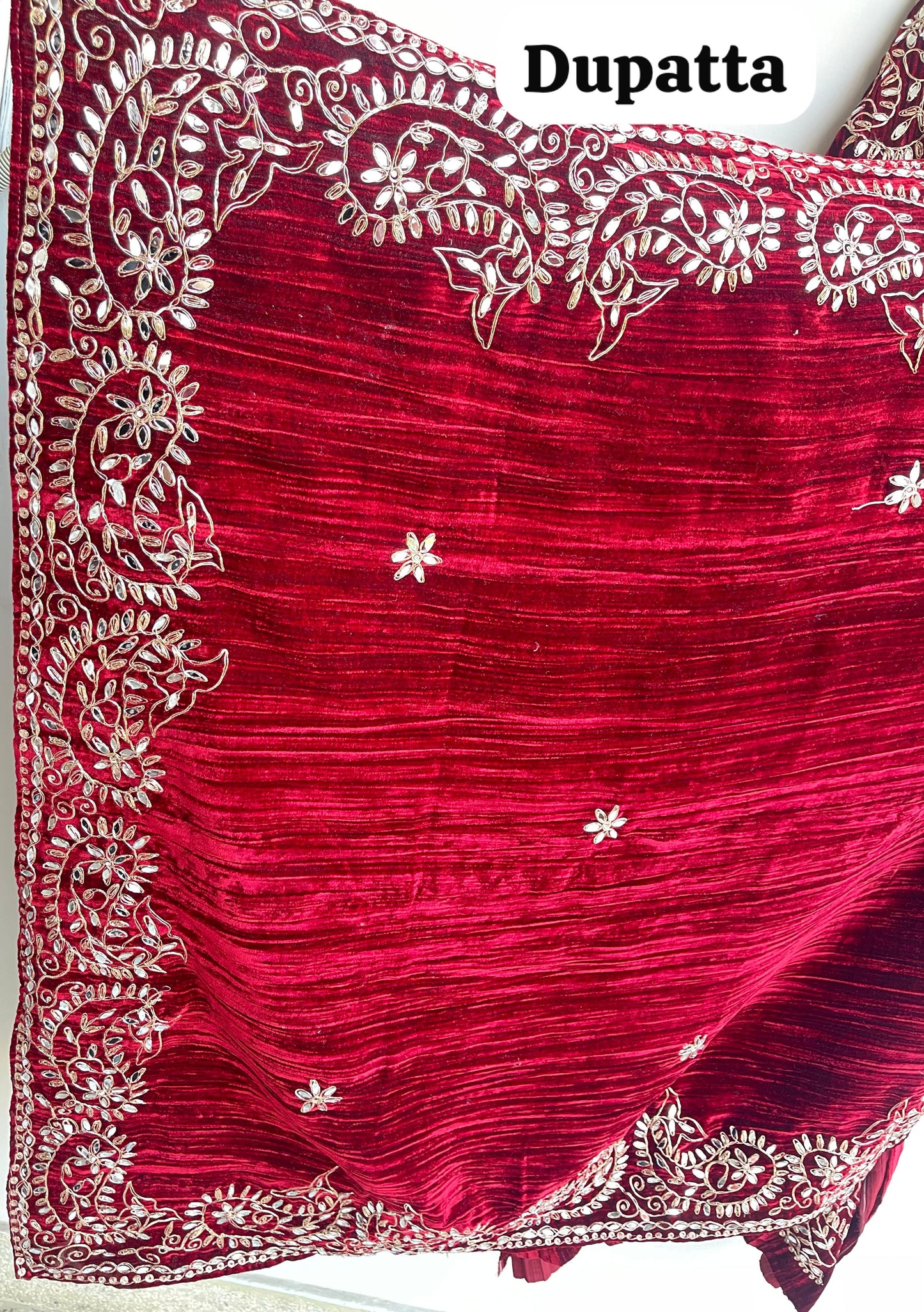 Crushed micra velvet unstitched ladies suit Rc18162