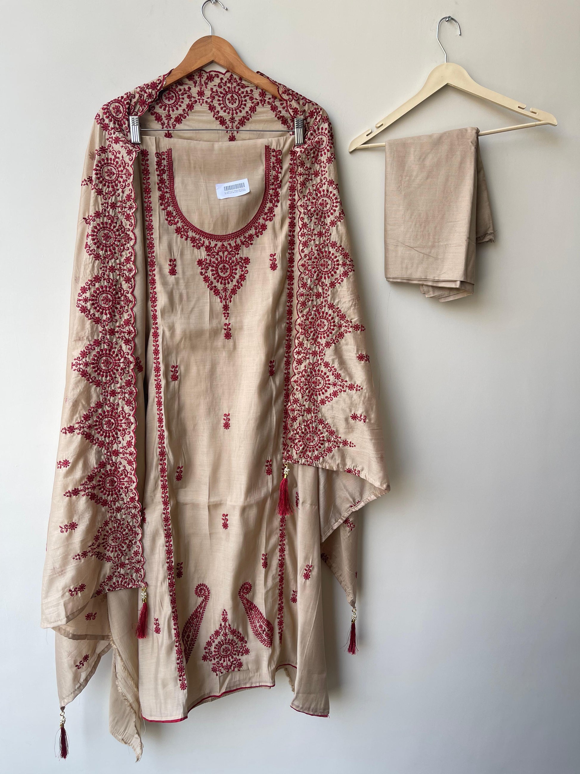Mul Chanderi Unstitched Ladies Suit RC-18698 – view 3