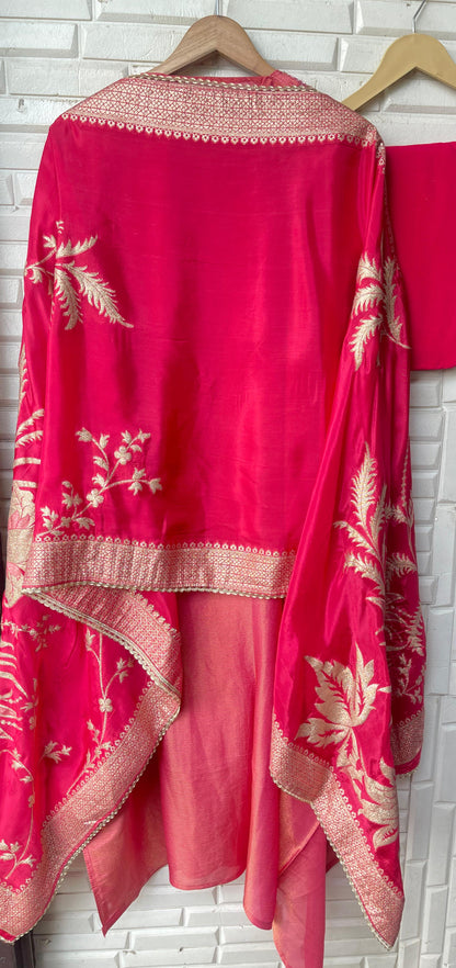 Banarasi silk unstitched ladies suit Rc17858 (a)