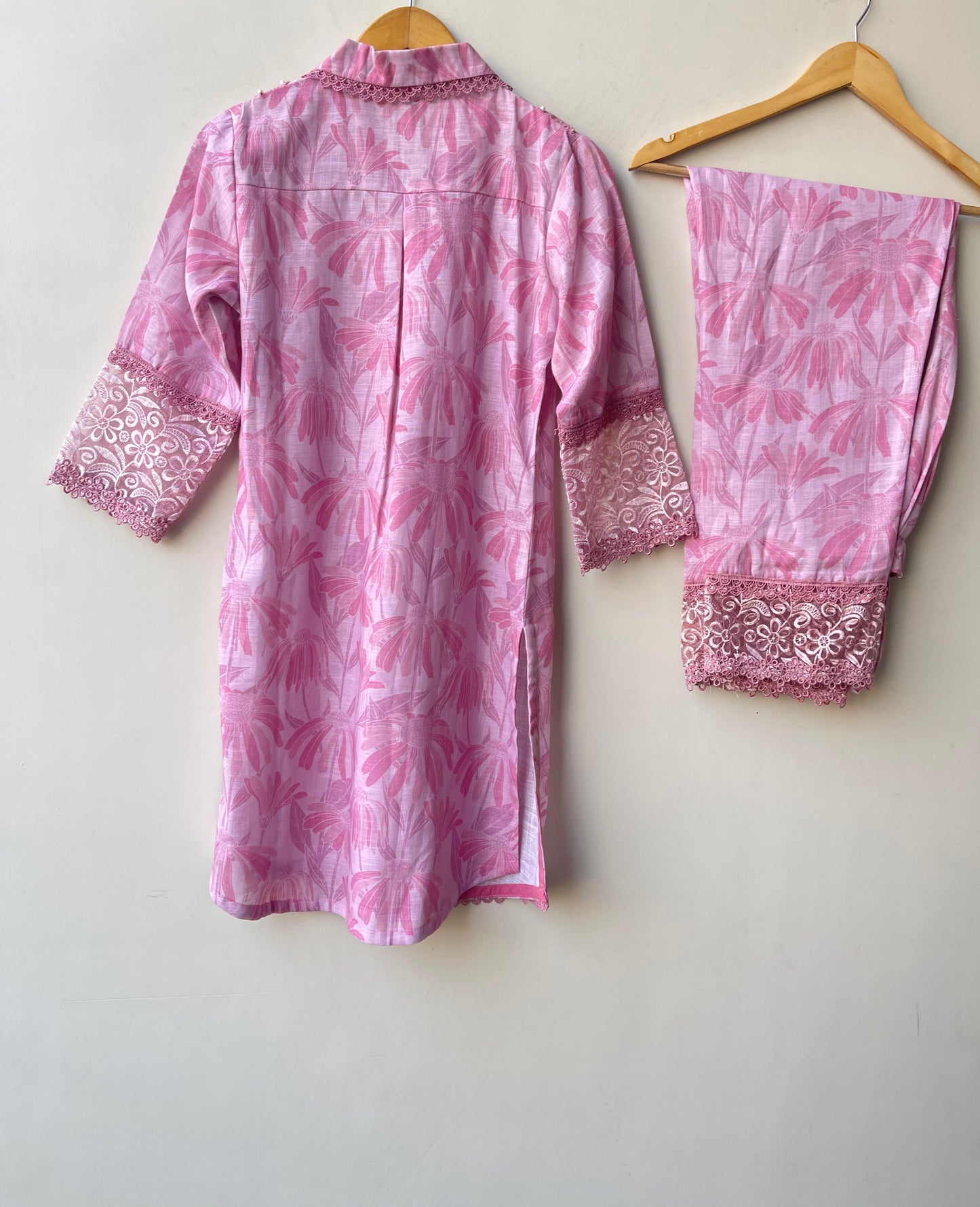 Linen printed stitched ladies coord set Rc19090