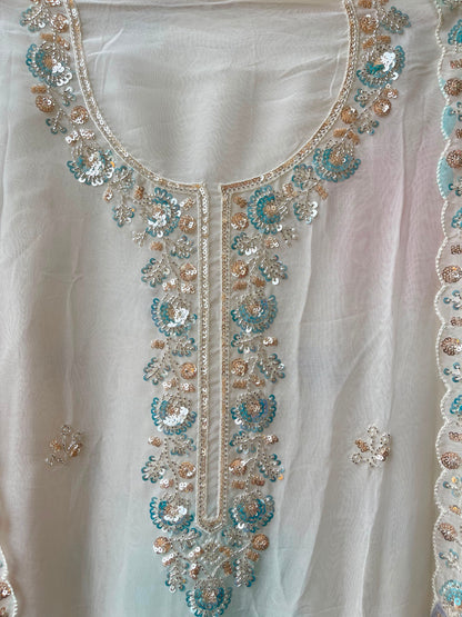 Soft organza fabric ladies unstitched suit Rc19138 (a)