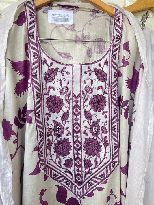 No lining cotton unstitched ladies suit Rc18414 (a)