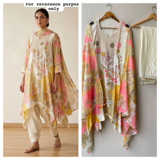 Soft cotton printed ladies unstitched suit Rc19160