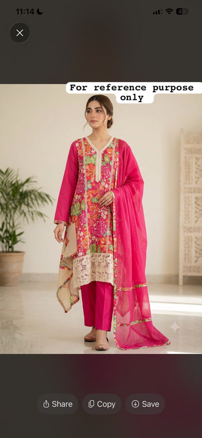 Cotton printed unstitched ladies suit Rc19011 (a)