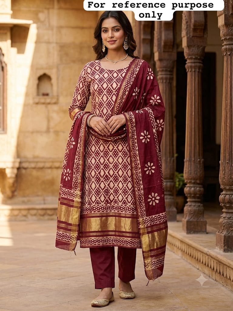 Mul cotton printed unstitched ladies suit Rc19313 (b)