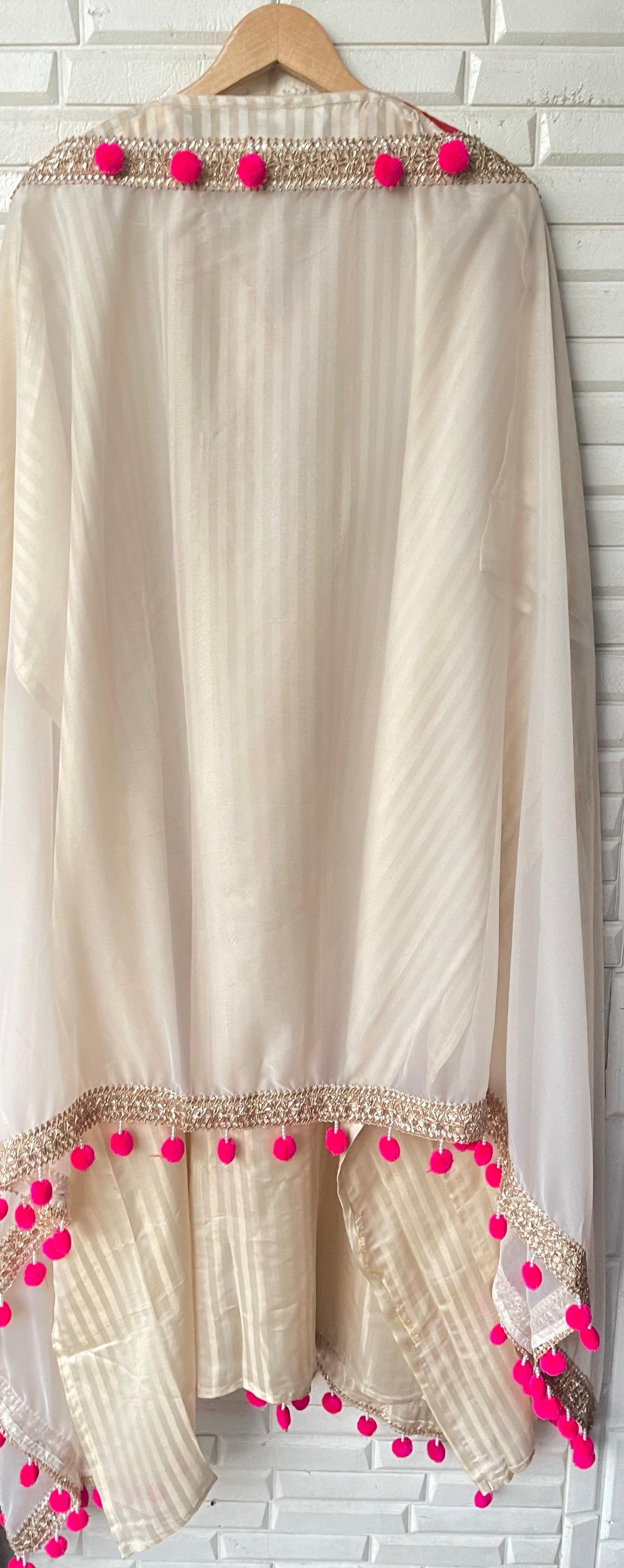 Banarasi shimmer organza silk unstitched ladies suit Rc17815