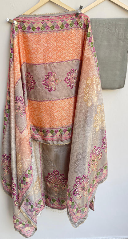 Shimmer silk unstitched ladies suit Rc17922 (b)